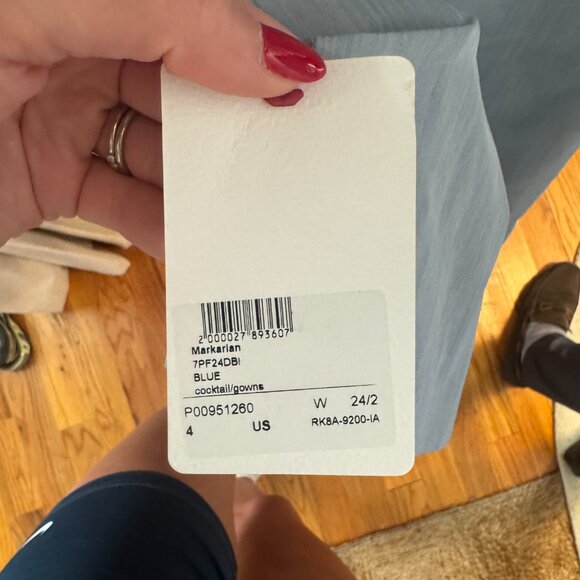 NWT Markarian Sarika Gown Dress, Dusty Blue, Size 4 - Picture 5 of 16